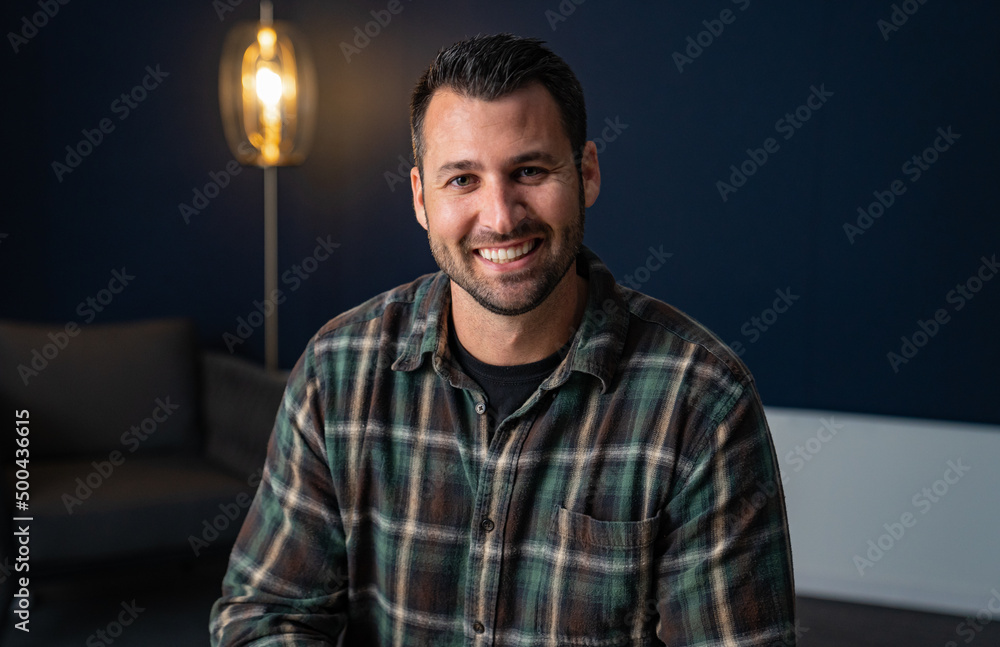 Obraz premium Handsome Man Smiling Portrait