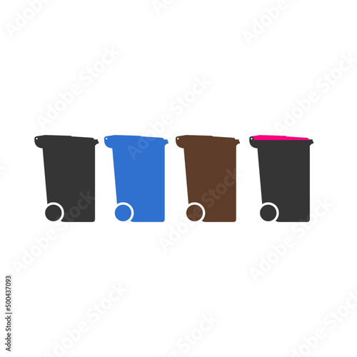 Recycle bin icon UK British color outside colour 