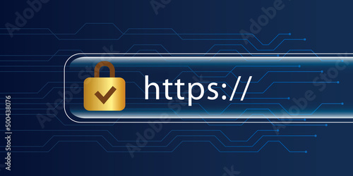 https safe web online search blue digital background