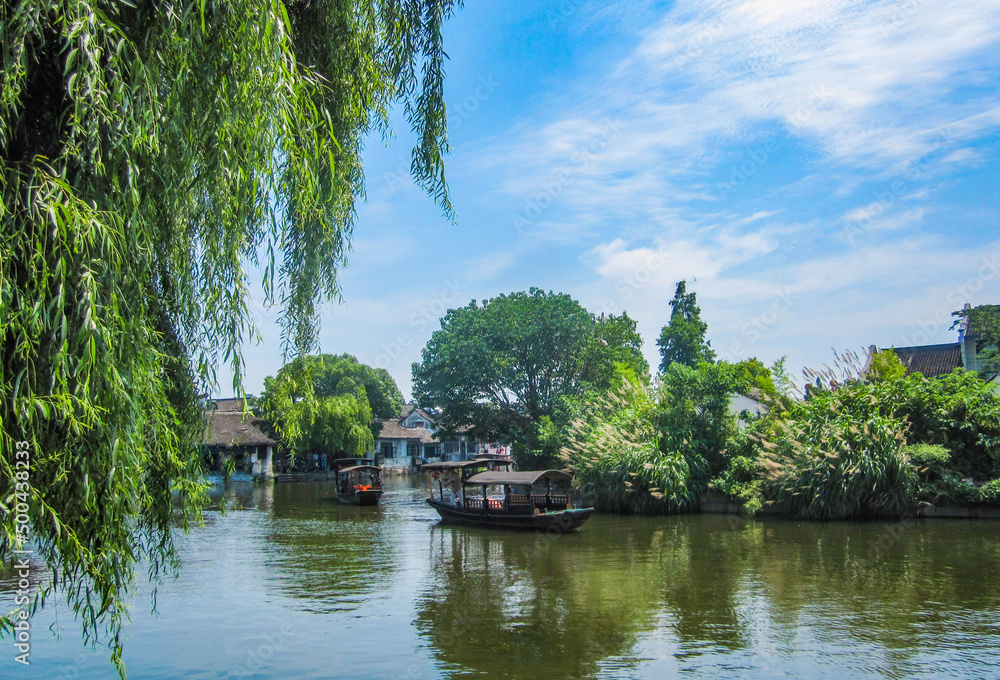 Obraz premium Xitang ancient town, Jiaxing, Zhejiang, China 