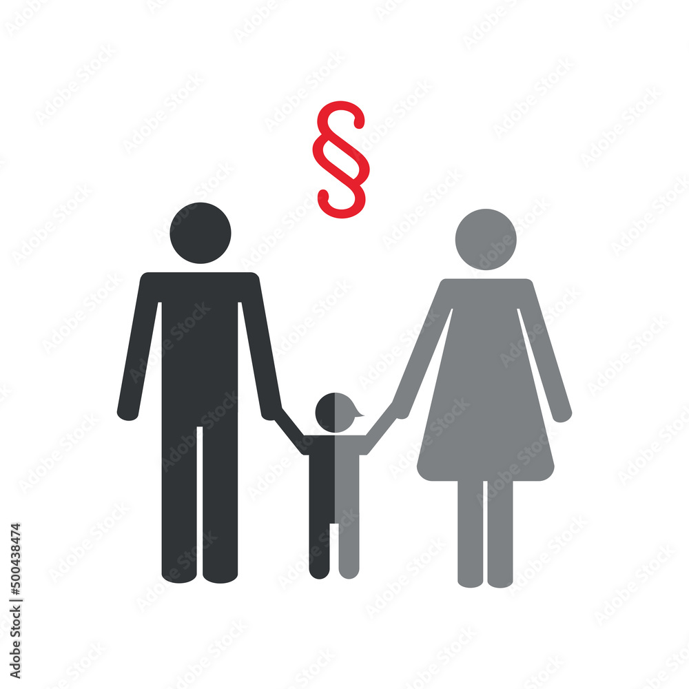custody and dispute in the case of separation with a child pictogram info graphic custody and dispute in the case of separation with a child pictogram info graphic