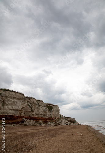 Stormy Rainclouds Over Old Hunstanton Cliffs In Norfolk