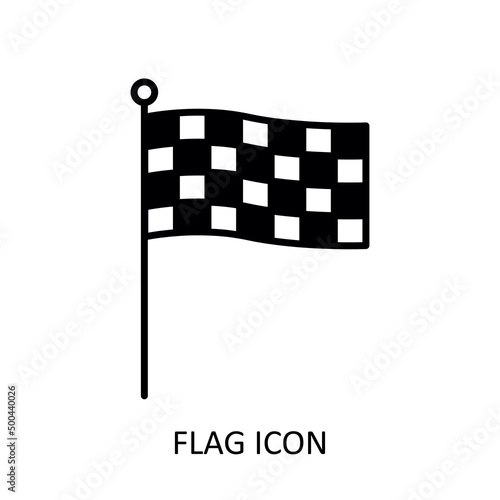 Outline icon with flag drawing.