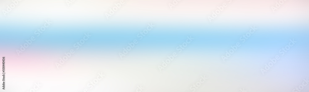 Wide abstract colorful horizontal degrade gradient smoky white. Abstract colorful blurred gradient mesh background very light blue. Blended gradient cover for poster, card template, annual report,.