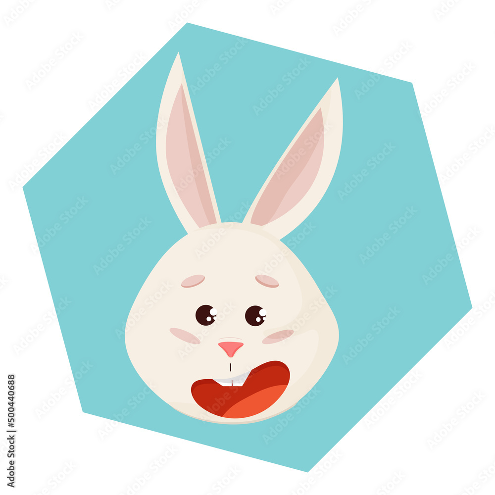 Obraz premium Bunny's emotion. Smile into Romb.