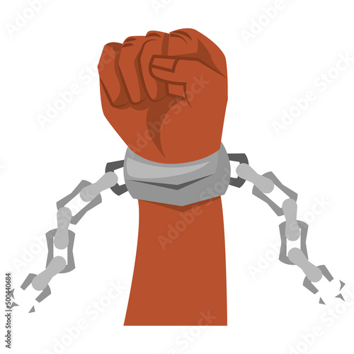 slave hand broken chains