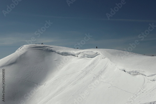 snow covered mountains