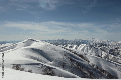 snow covered mountains
