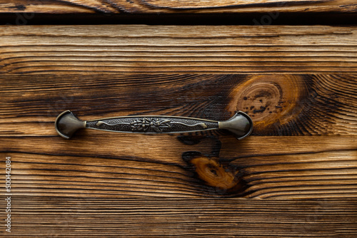 vintage metal wooden drawer handle