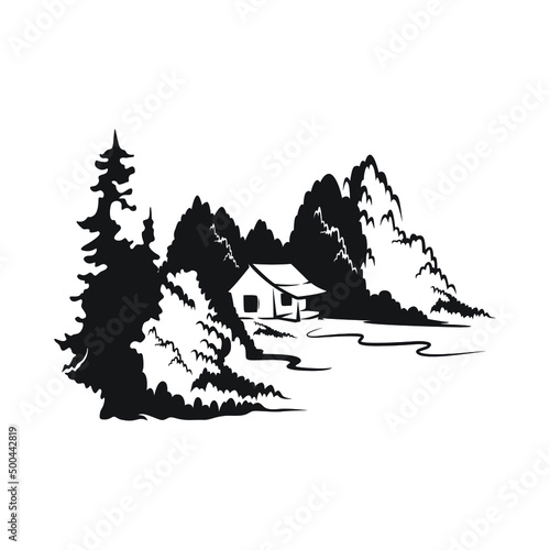 house in the mountains