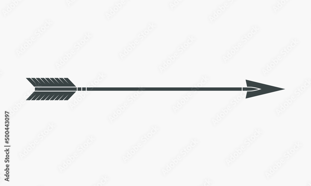Arrow graphic icon. Arrow sign isolated on white background. Vector illustration