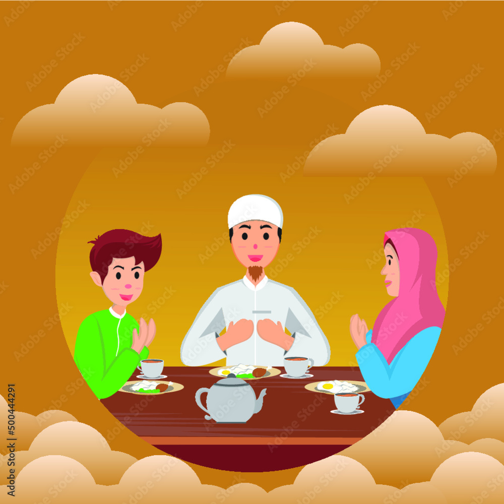 family having breakfast together in month ramadan mubarak family having breakfast together in month ramadan mubarak