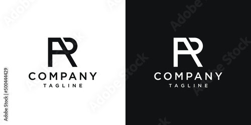Creative Letter AR Monogram Logo Design Icon Template White and Black Background