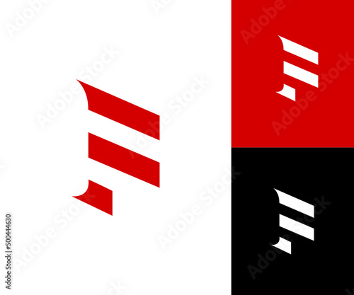 Unique letter F logo design