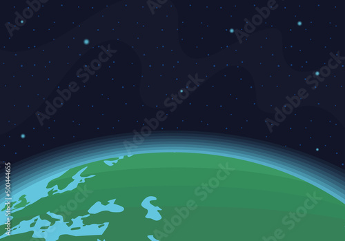 half earth planet space