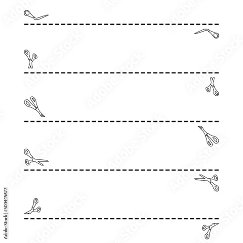 Set of Cut Here Instruction Designs
