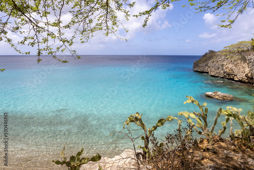 Fototapeta Naklejka Na Ścianę i Meble -  Holiday at Playa Jeremi on the Caribbean island Curacao