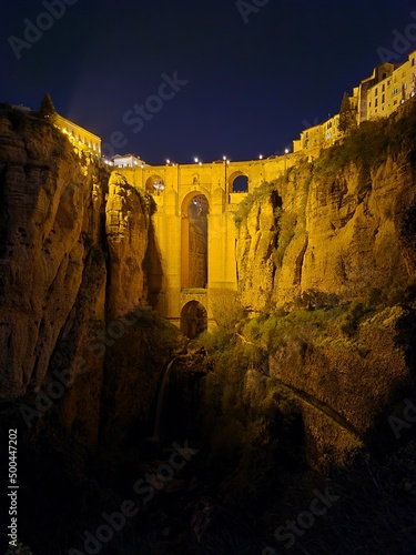Fotografía nocturna del Tajo de Ronda