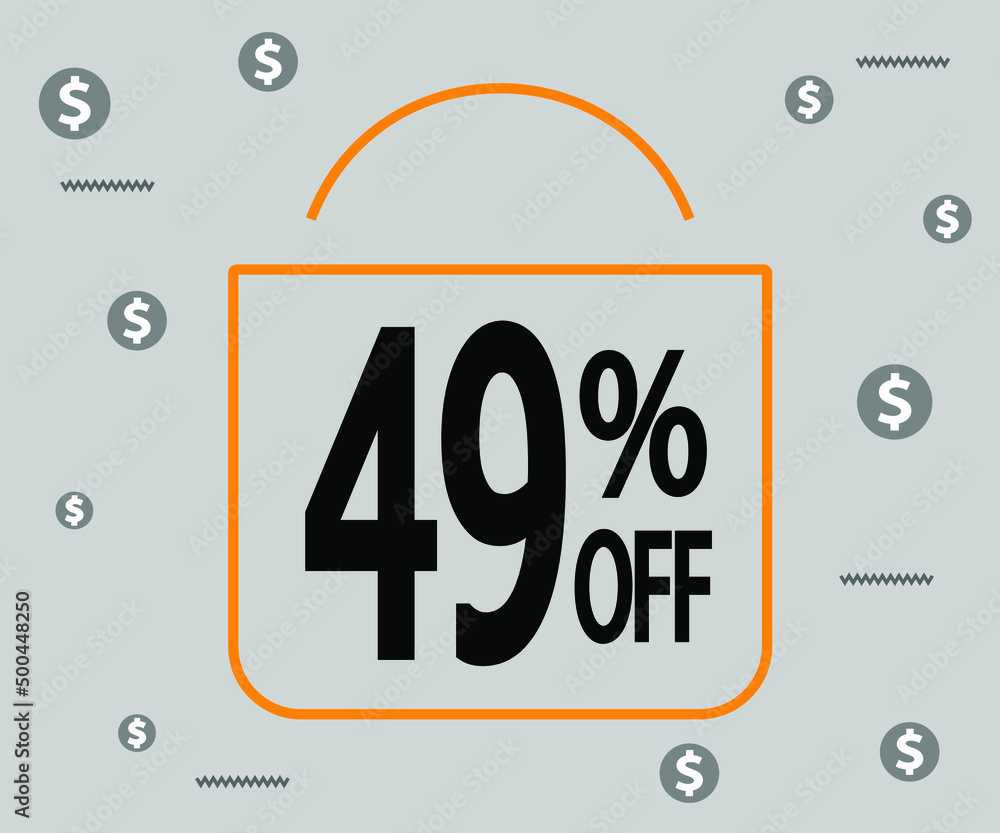 49% off. Dark banner for stores and promotions. Shopping bag 49% off. Dark banner for stores and promotions. Shopping bag