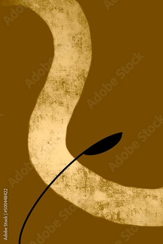 Minimal line art forms graphic brown abstract illustrations wallpaper