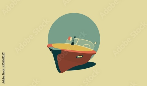 retro boat vintage