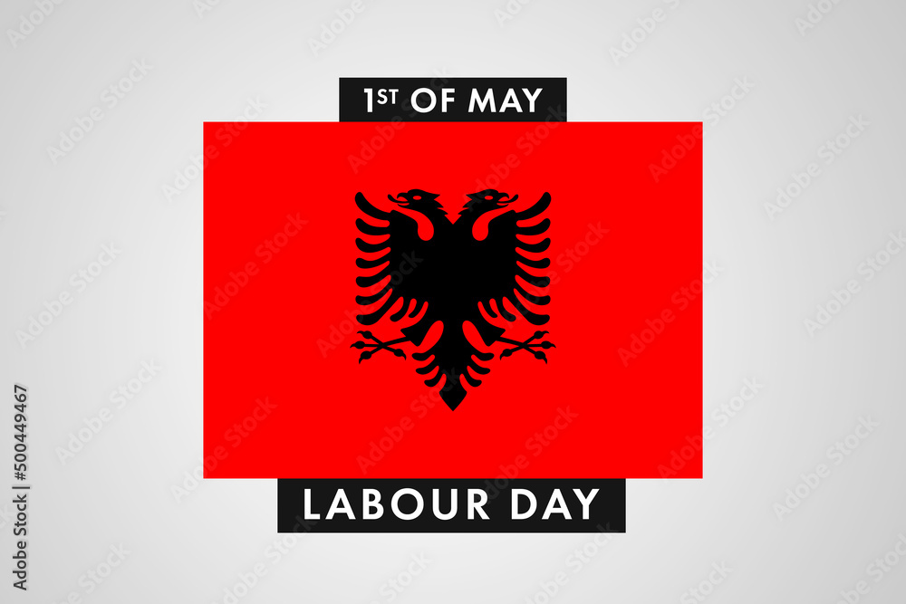 Albania Labor Day. International World Workers Day of Albania background, banner or poster Albania Labor Day. International World Workers Day of Albania background, banner or poster