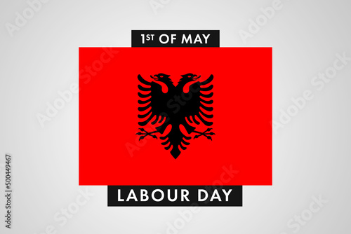 Albania Labor Day. International World Workers Day of Albania background, banner or poster