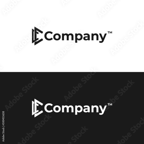 modern letter c horizontal logo design vector