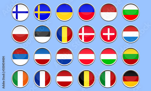 Free Download vector Flags of European Union countries, member states of the European Union - GFXLoad