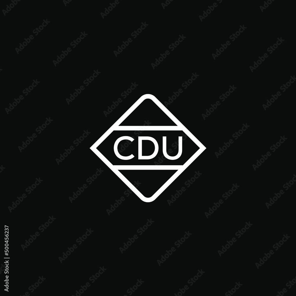 CDU letter design for logo and icon.CDU monogram logo.vector