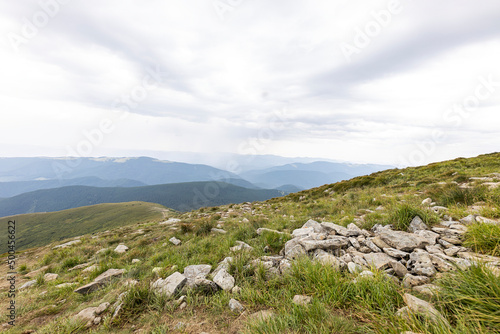 Panorama of Hoverla Peak in Ukrainian Carpathians. © Sergey