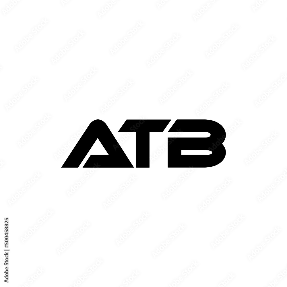 ATB letter logo design with white background in illustrator, vector ...