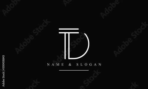 TD, DT, T, D abstract letters logo monogram