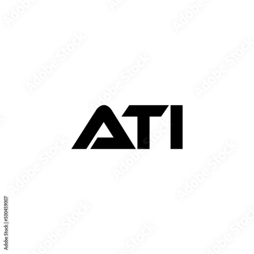 ATI letter logo design with white background in illustrator, vector logo modern alphabet font overlap style. calligraphy designs for logo, Poster, Invitation, etc.