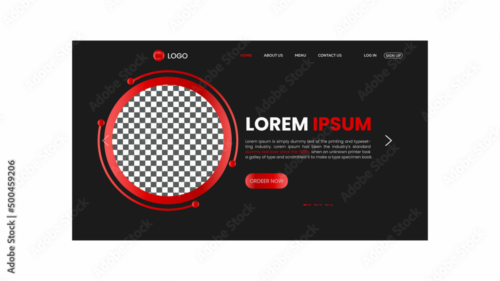 Fast food restaurant web banner or landing page template Fast food restaurant web banner or landing page template