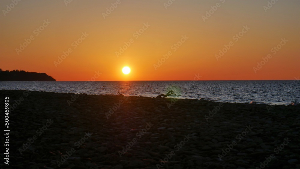 sunset over the sea