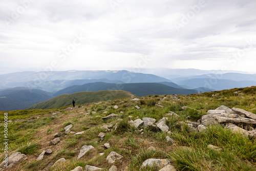 Panorama of Hoverla Peak in Ukrainian Carpathians. © Sergey