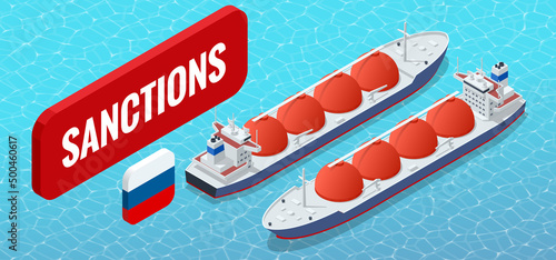 Sanctions, embargo on Russian gas and oil. Russia aggressor, war. Transportation, delivery, transit of natural gas