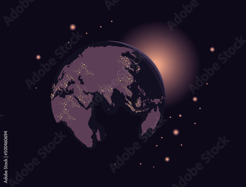Fototapeta Naklejka Na Ścianę i Meble -  earth planet space night
