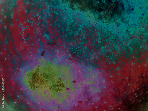 Dark multicolored abstract texture. Dark red and turquoise background colors.