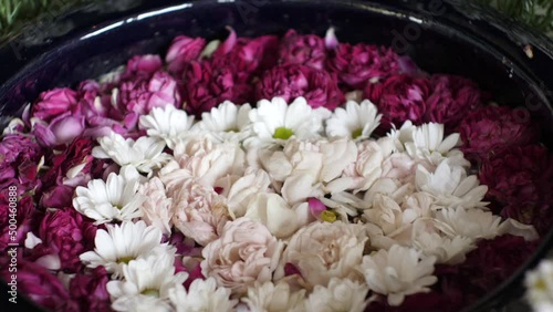 part of traditional ceremony of javanesse wedding photo