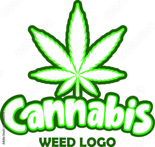 Cannabis leaf or weed Logo
