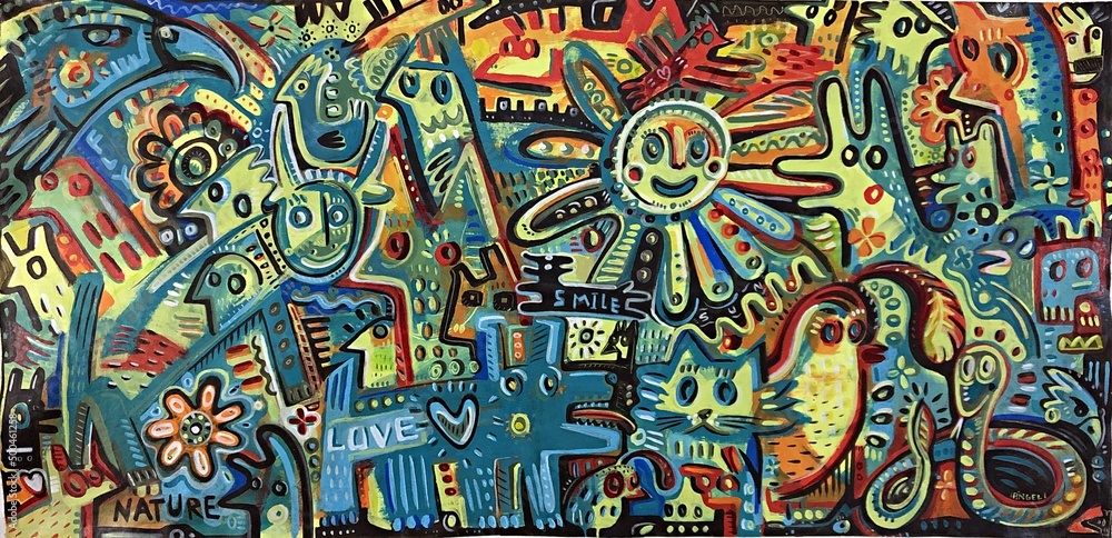 Obraz premium painting on canvas by angel rivas