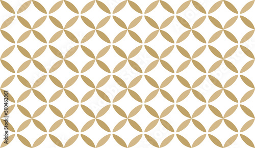 Elegant golden seamless circle pattern in oriental style 