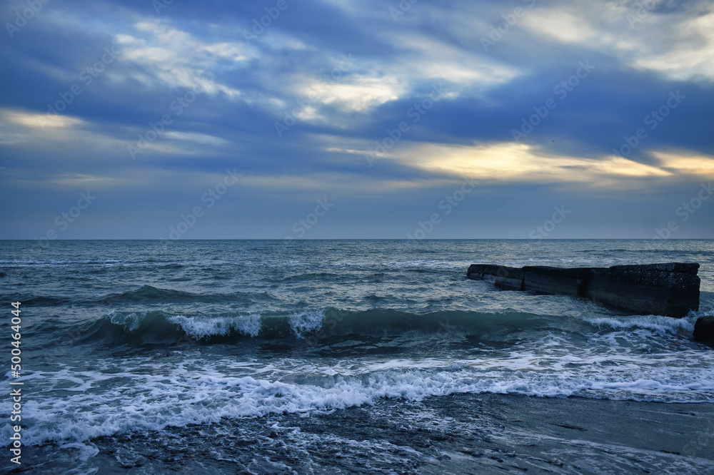 storm over the sea