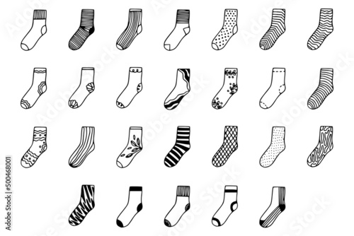 socks illustrations isolated on white background