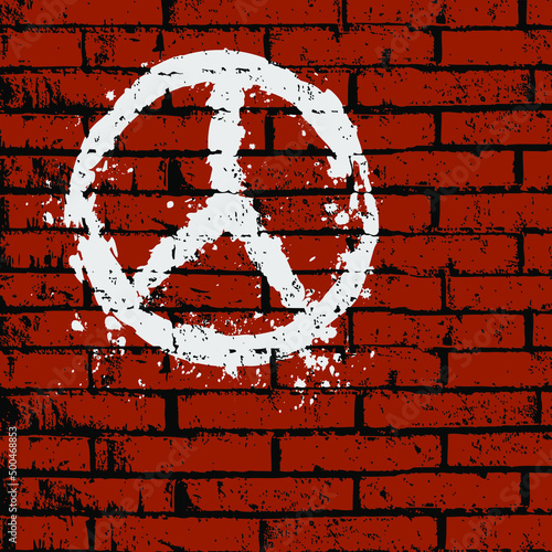 Anti-war peace symbol, vector illustration