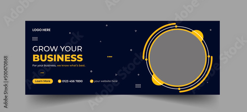 Business promotion and corporate facebook cover template