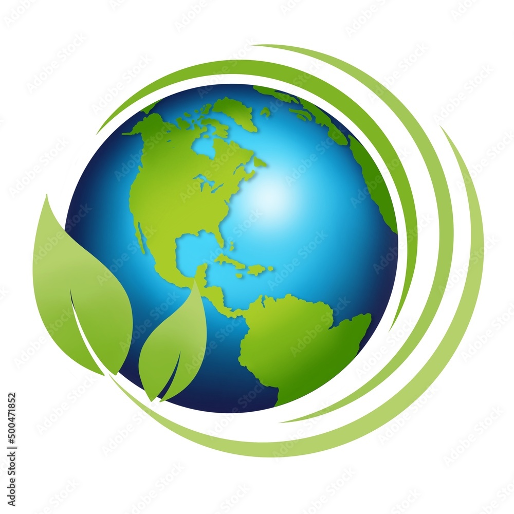 Fototapeta premium green planet earth globe