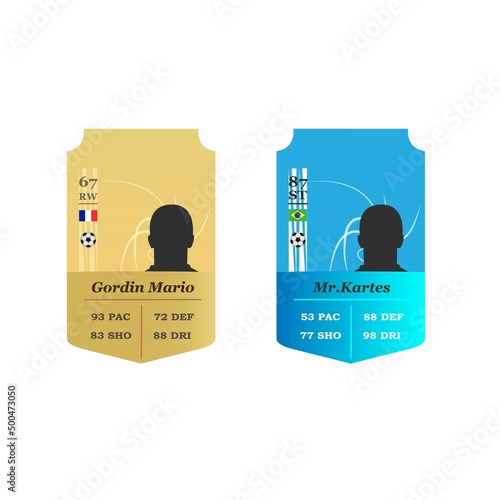 football cards for sports news. vector illustration	